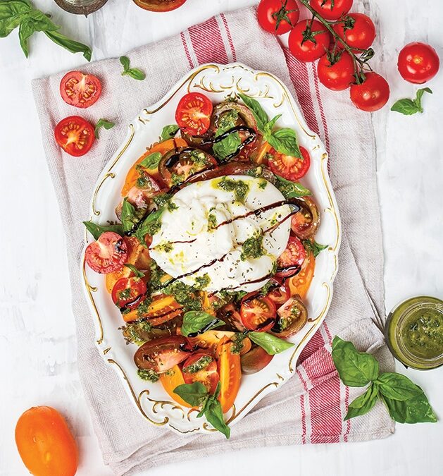 Burrata with Balsamic, Tomatoes and Basil Offers a Taste of Italy at Home