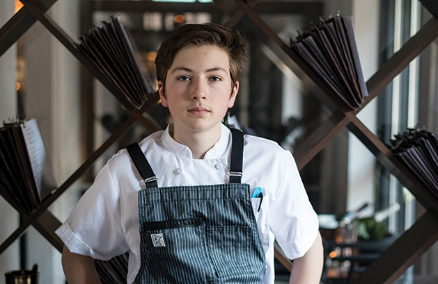 Spencer Venancio, a teen chef who has cooked at Travail, Bardo, Spoon and Stable and other restaurants.