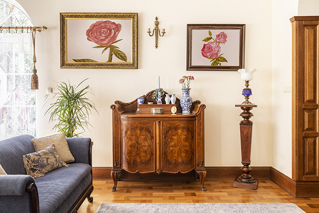 A curated home collection featuring antique furnishings, paintings and more.