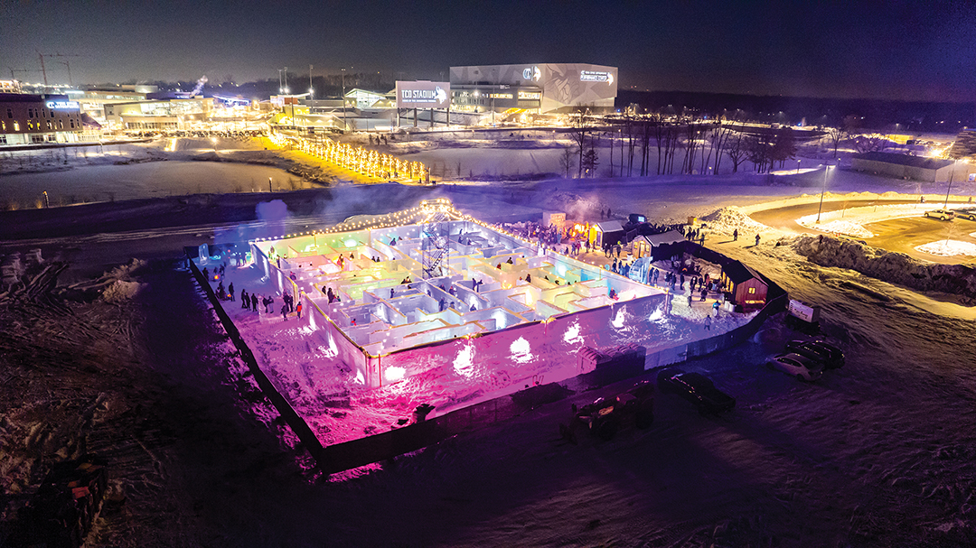 Try not to get lost in the ice maze at The Minnesota Ice Festival.