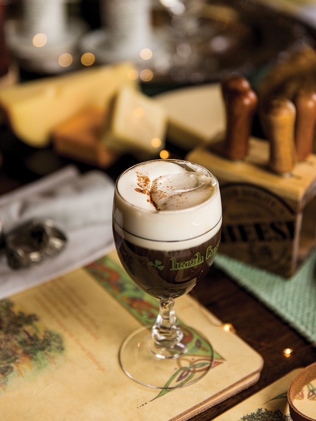 Irish Coffee, complete with Irish whiskey, is a staple in the culture.