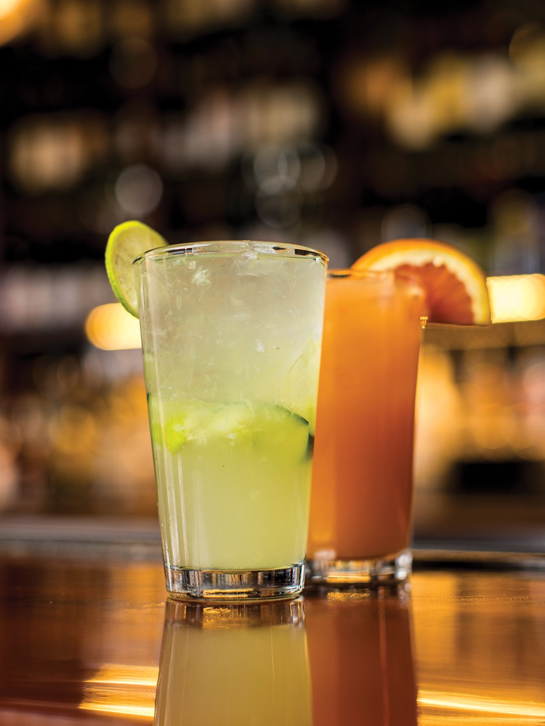 Mocktails: Cucumber Lime Smash and Woodbury Breeze