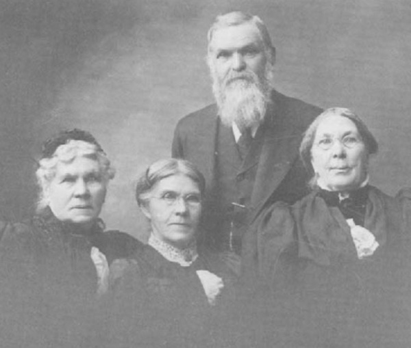 William's father, James, with Eliza, Margaret and Jane Middleton