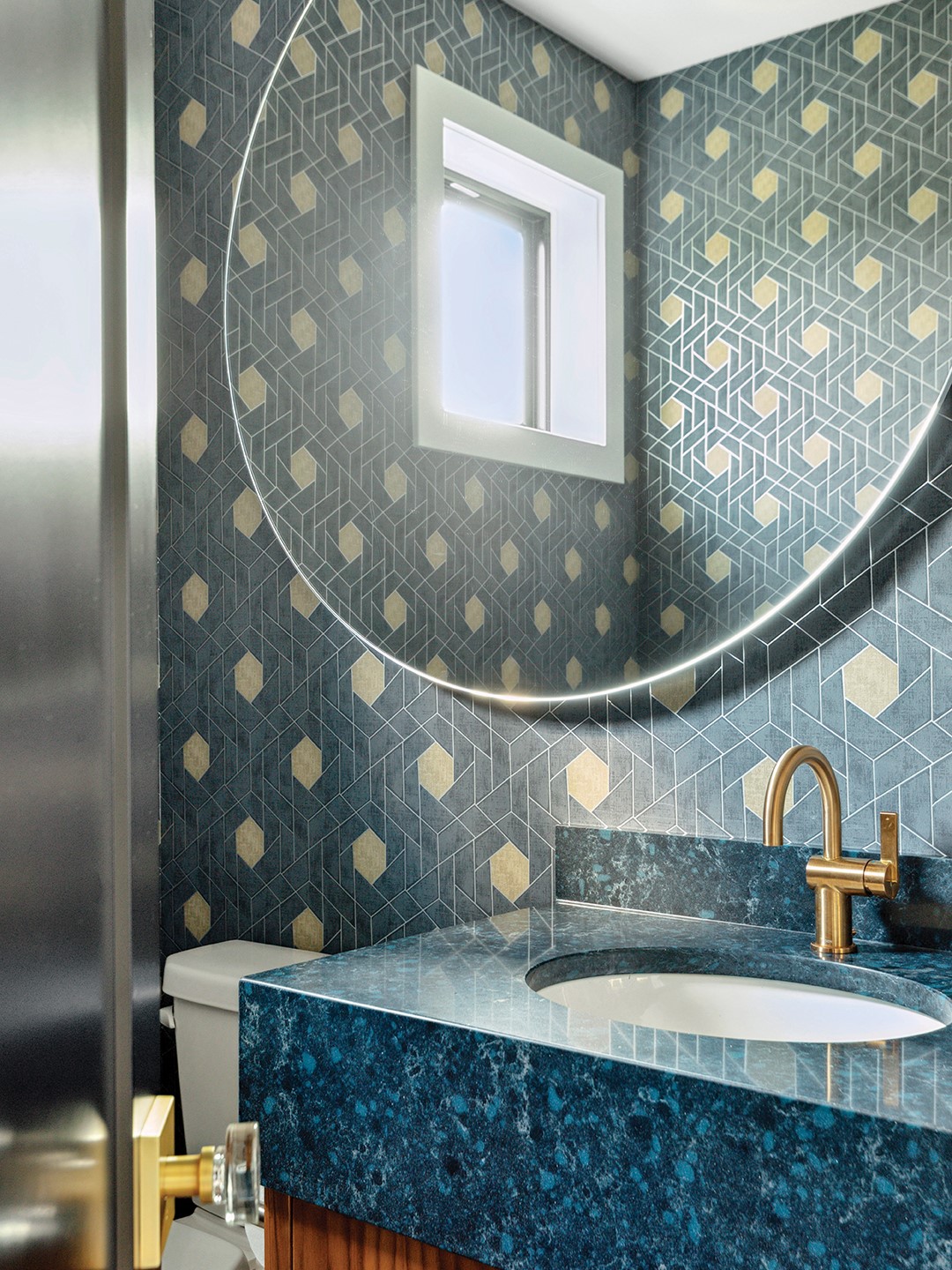 Kootenia Homes Colorful Powder Room Tiles