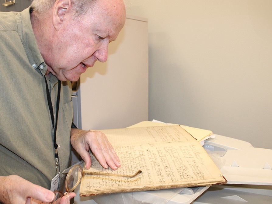 Tom Bielenberg, Woodbury Heritage director and curator of the artifacts. Bielenberg is the son of Woodbury’s first mayor, Orville Bielenberg, and is a Woodbury Heritage Society Board director.