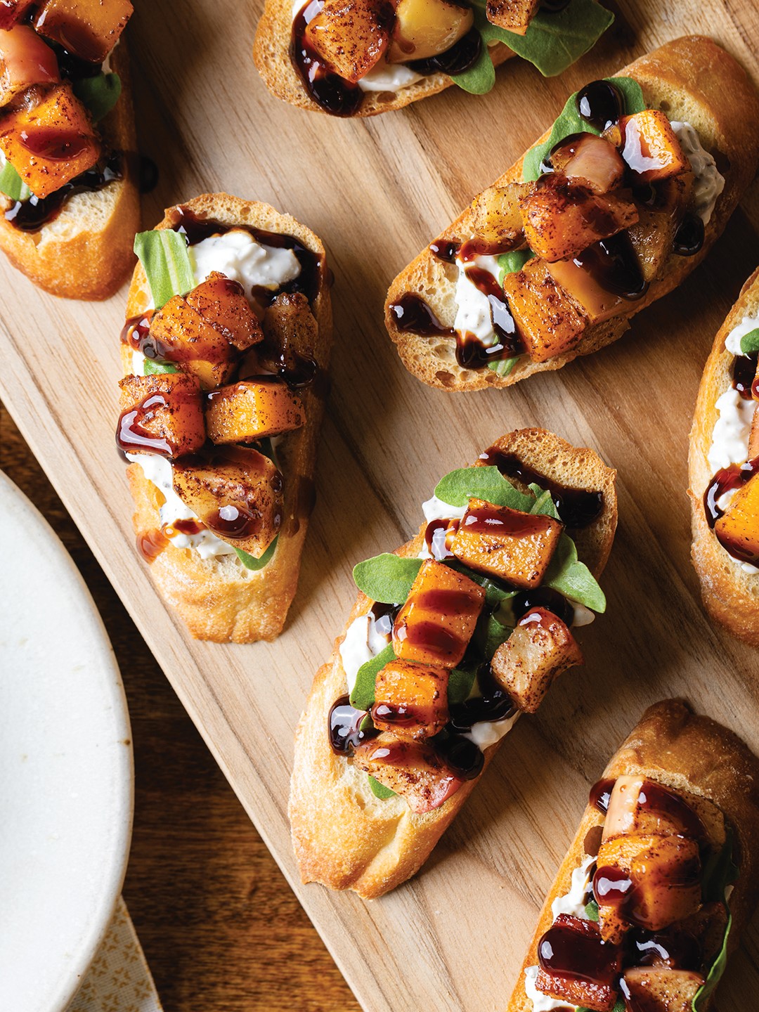 Roasted Butternut Squash and Apple Bruschetta