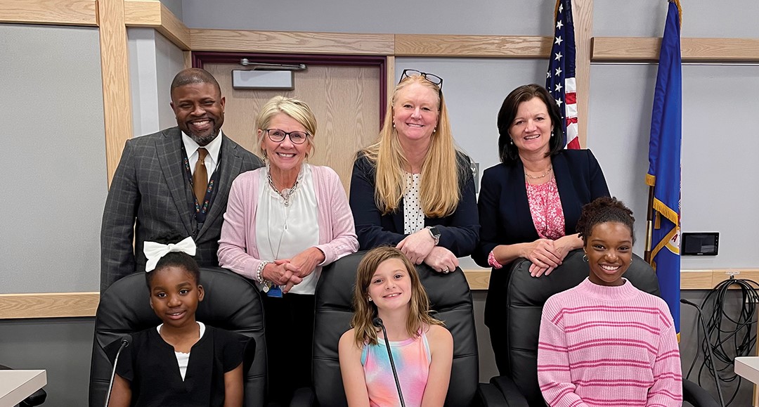 SoWashCo Schools Youth Ambassadors with Julie Nielsen, Kristine Schaefer, Kelly Jansen and Tyrone Brookins.