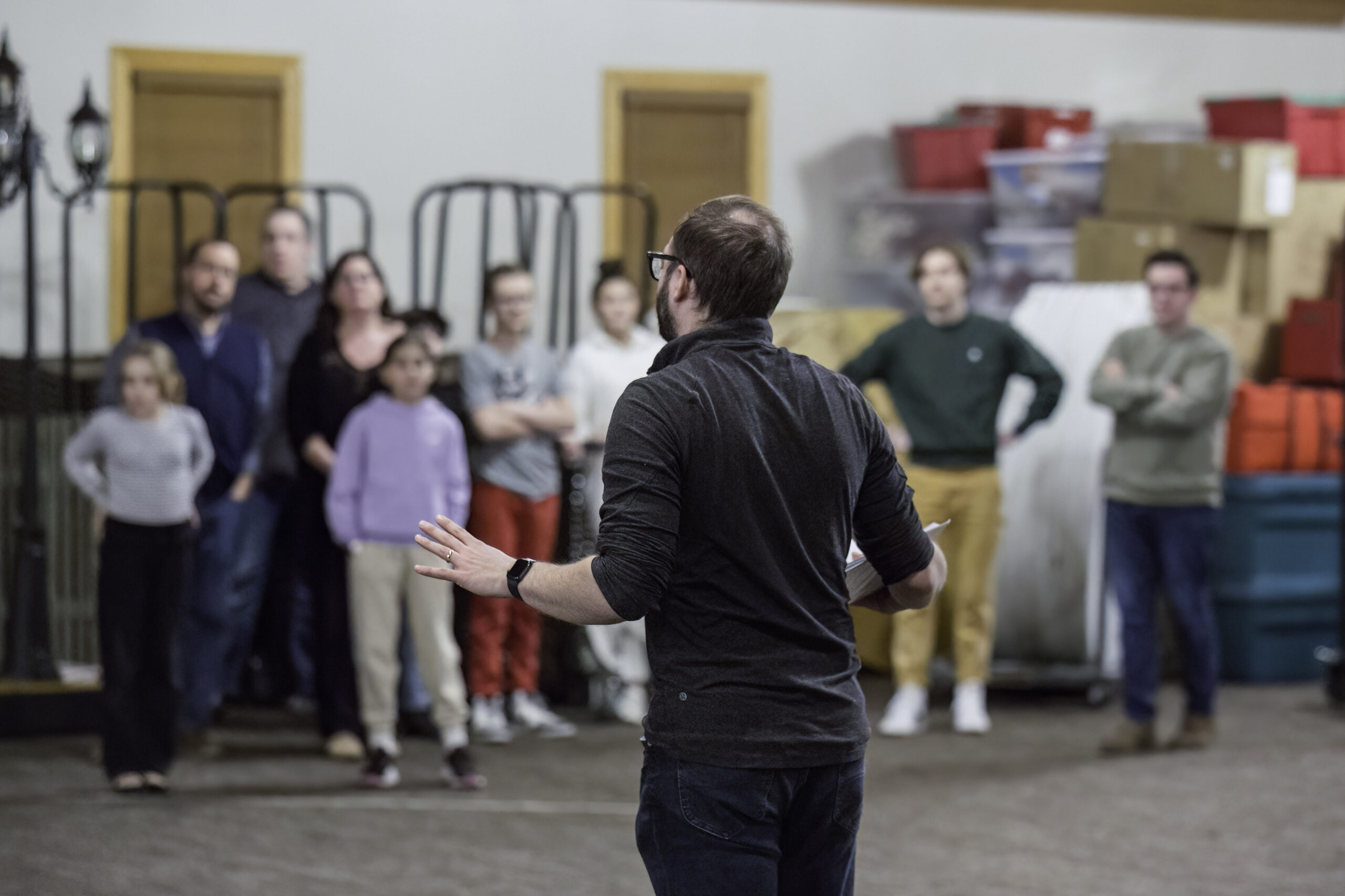 Jack Lambert directing rehearsals