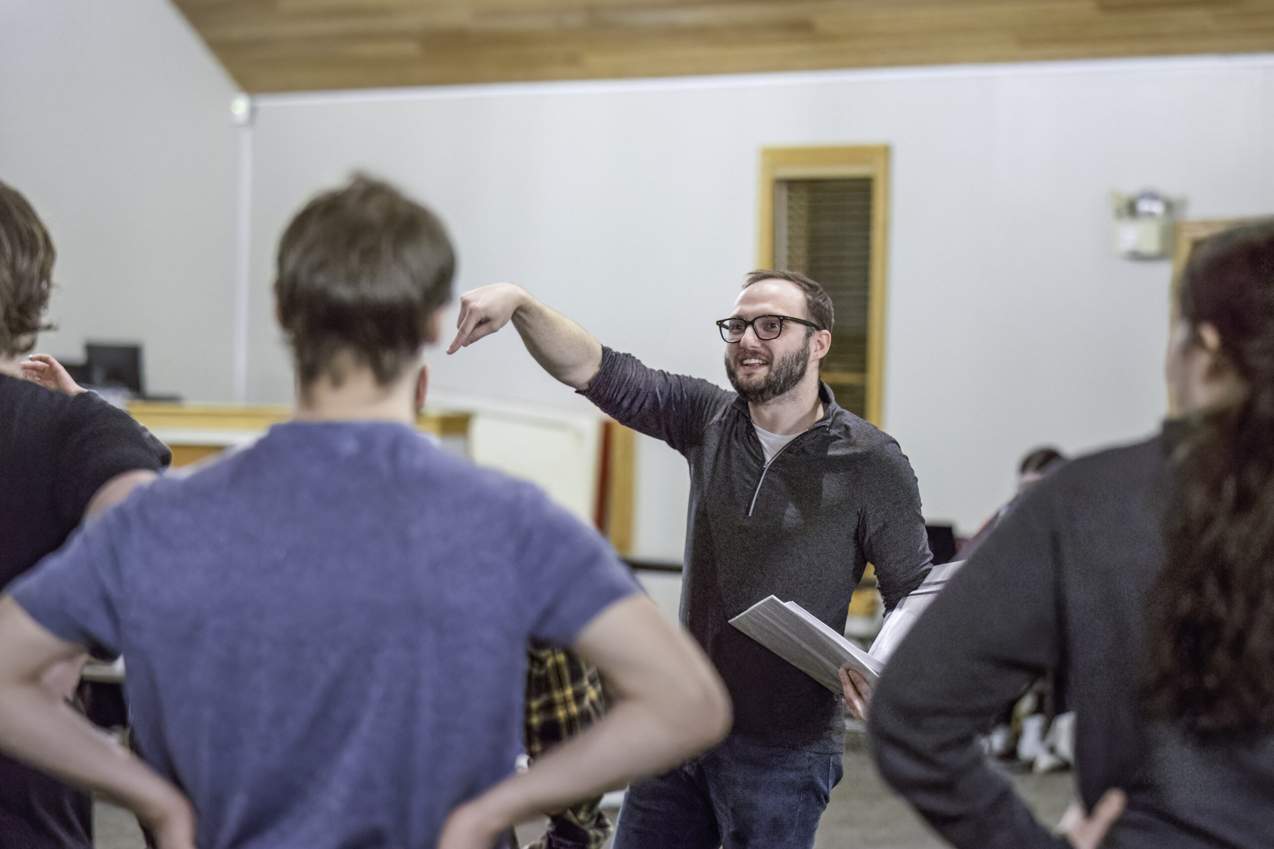 Jack Lambert directing rehearsals for Seussical, the Musical.