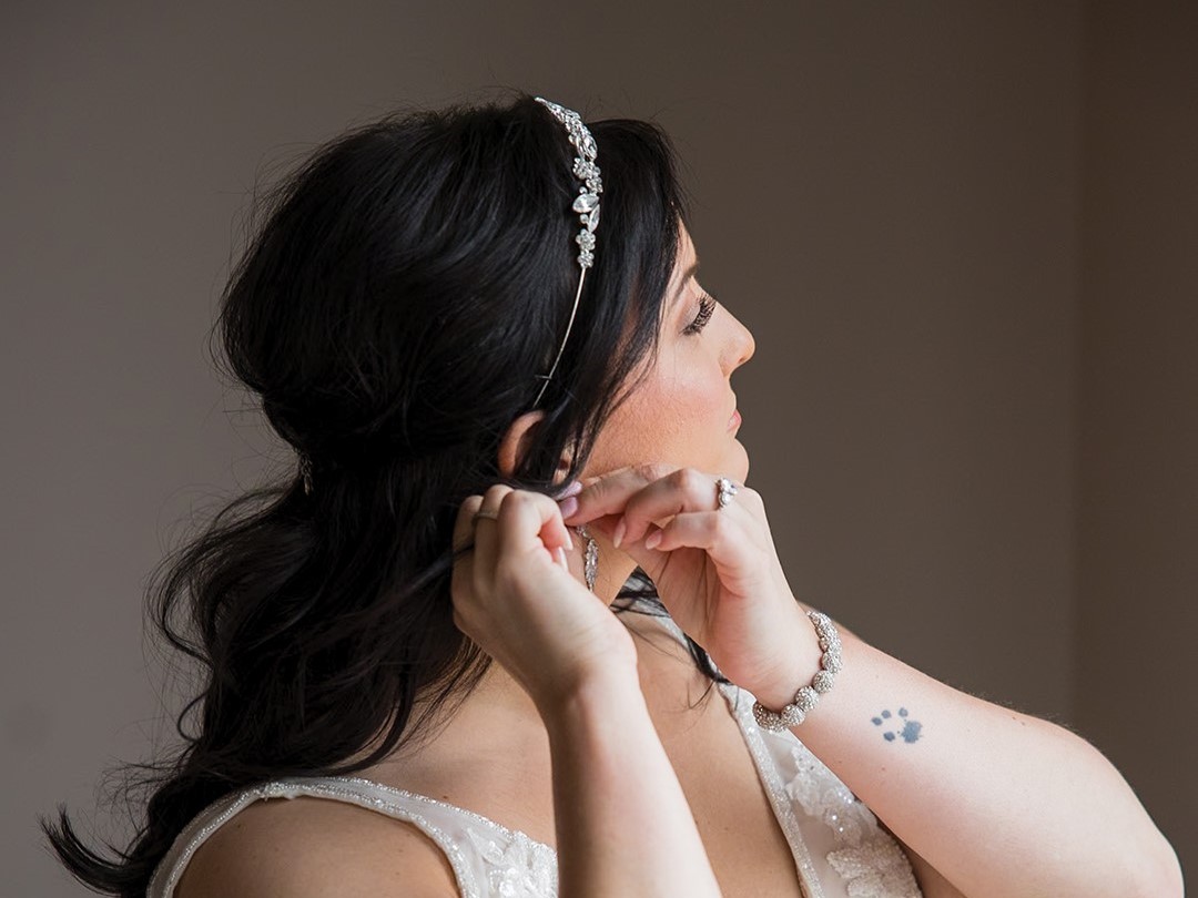 To make your bridal look feel complete, consider accessories such as headbands or statement earrings.