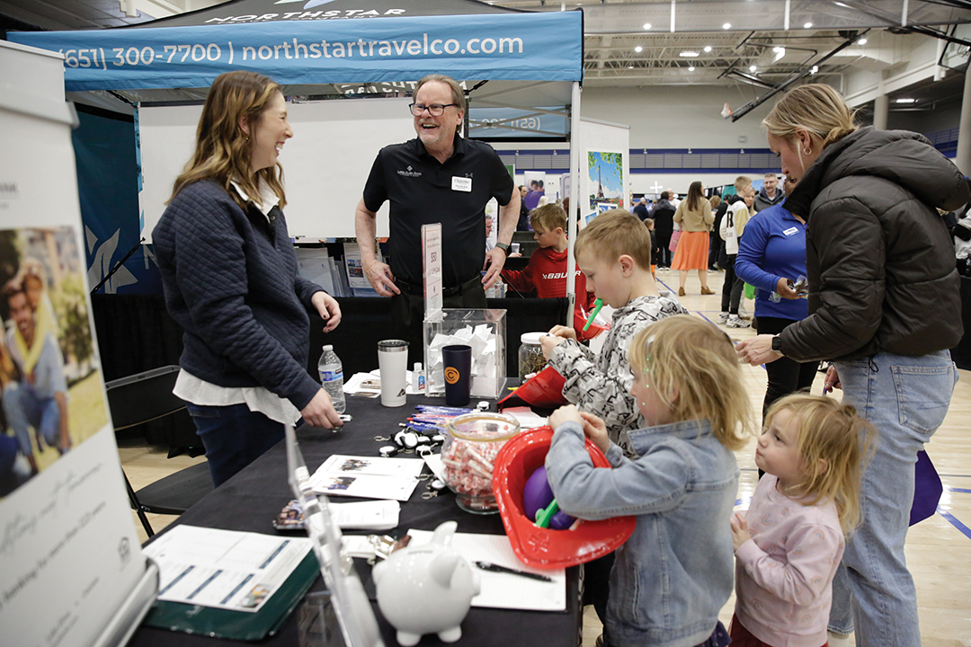 Kids at a Booth for the Woodbury Community Expo