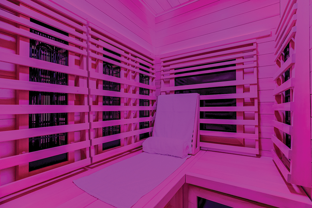 At beem Light Sauna, patrons enjoy the benefits of infrared therapy complemented with chromotherapy.