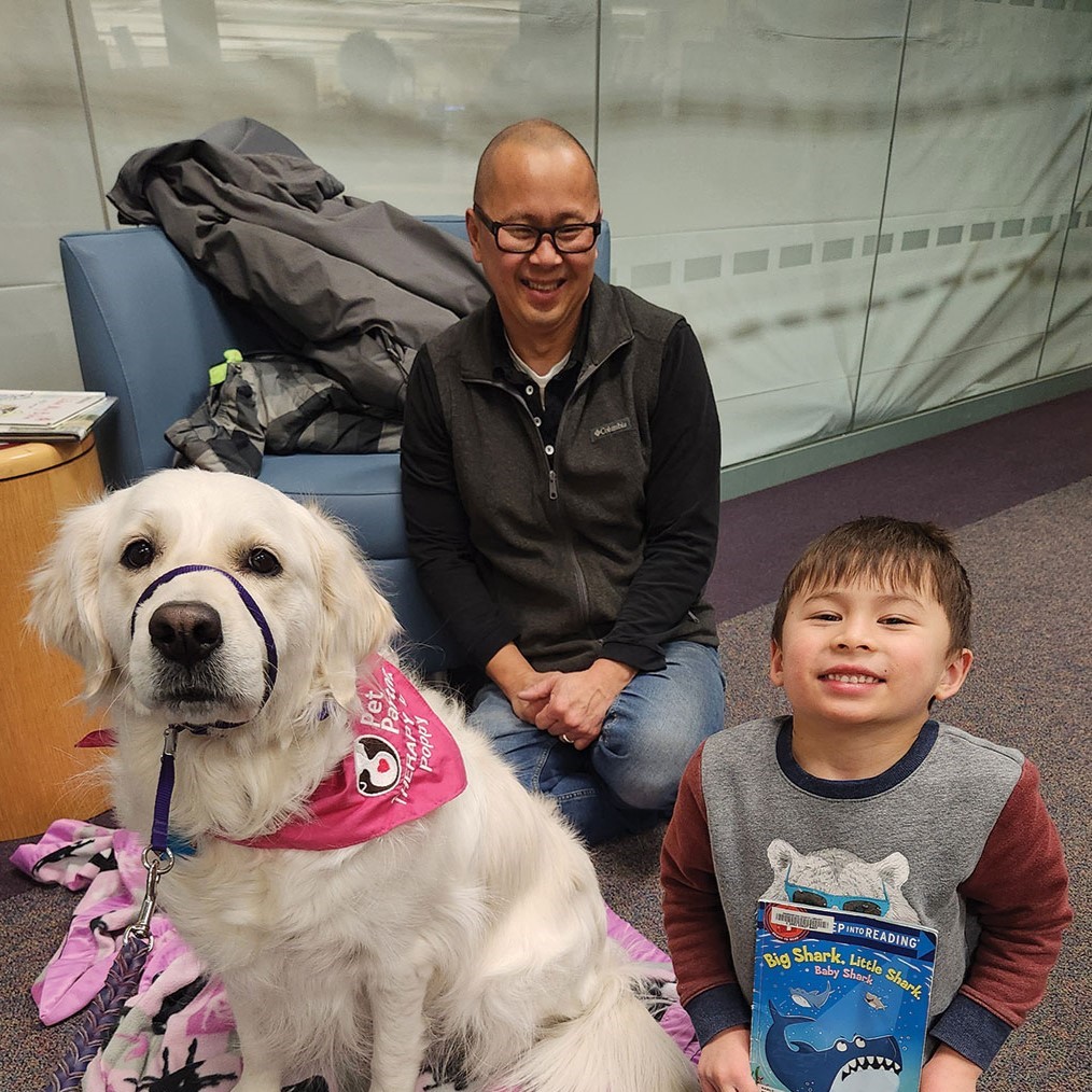 Participants at Dog Gone Reading Event