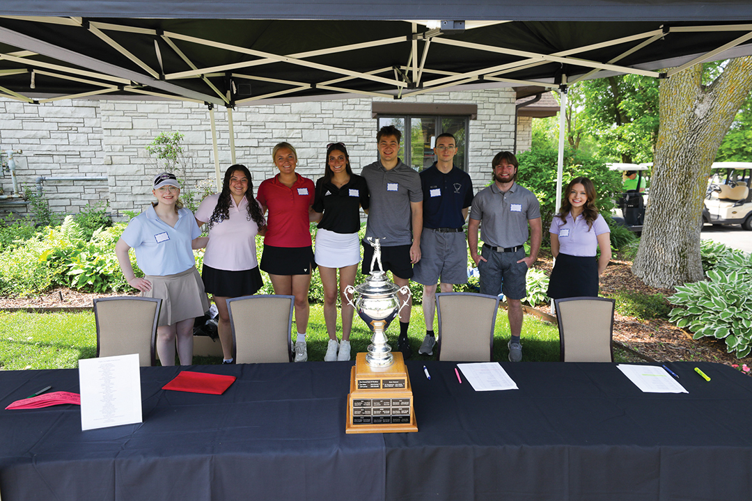 Student participants at the Scholarship Golf Tournament.