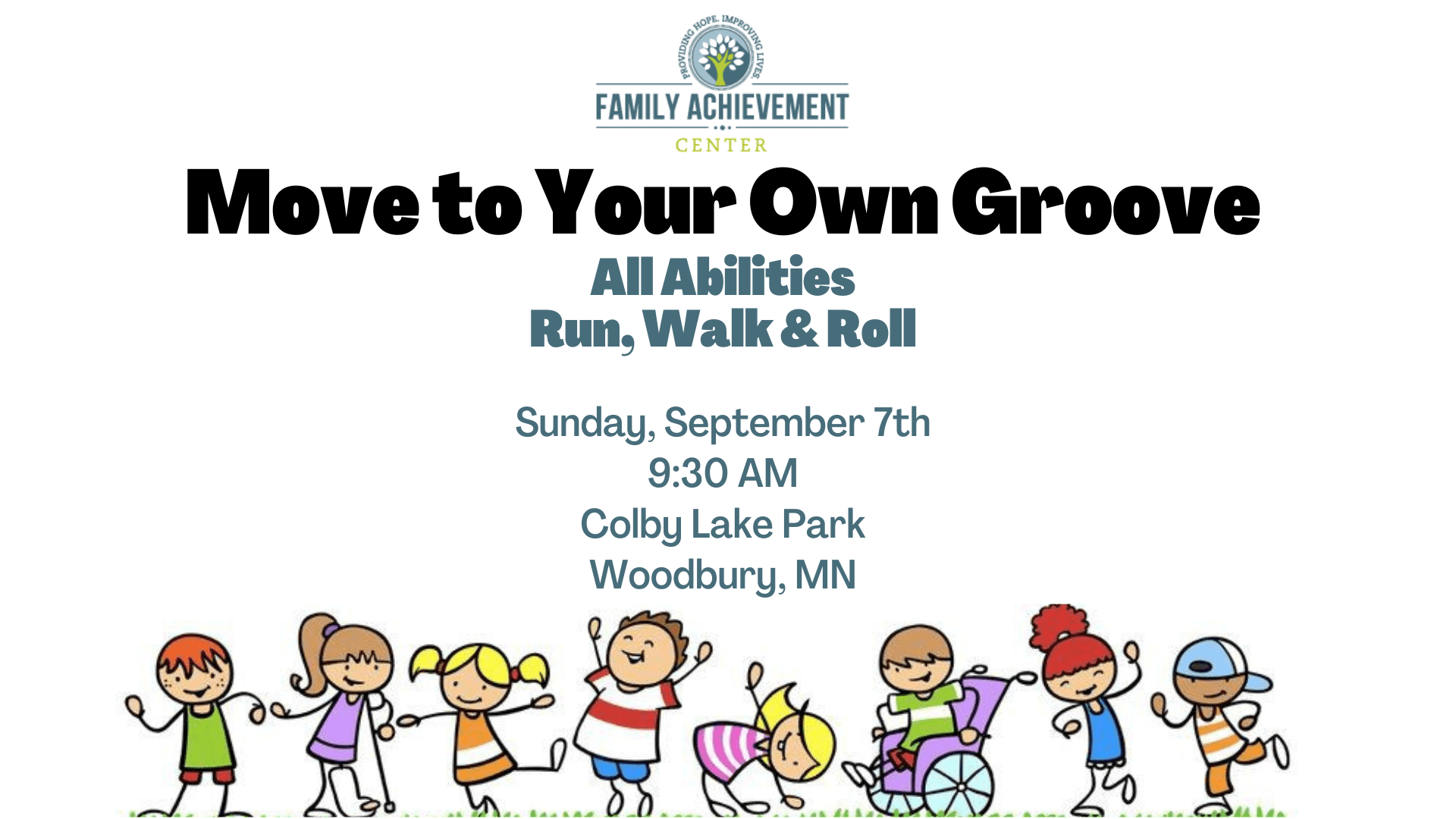 Move to Your Own Groove All Abilities Run, Walk and Roll
