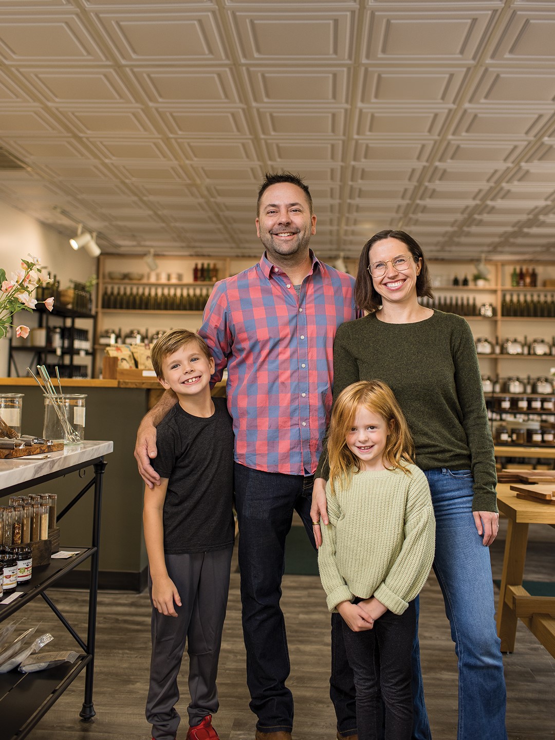 Paul and Jenny Ramseth with their children, Ellis and Lila.