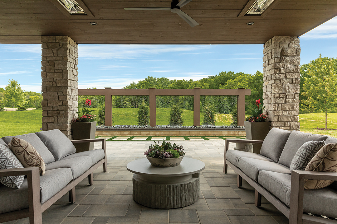 The 32-foot rain screen provides a serene environment.