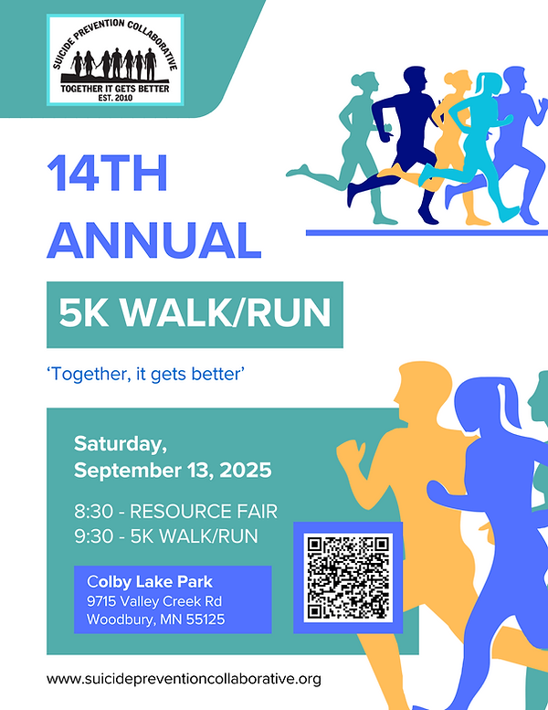 Red Blue Modern 5k Fun & Walk Event Flyer