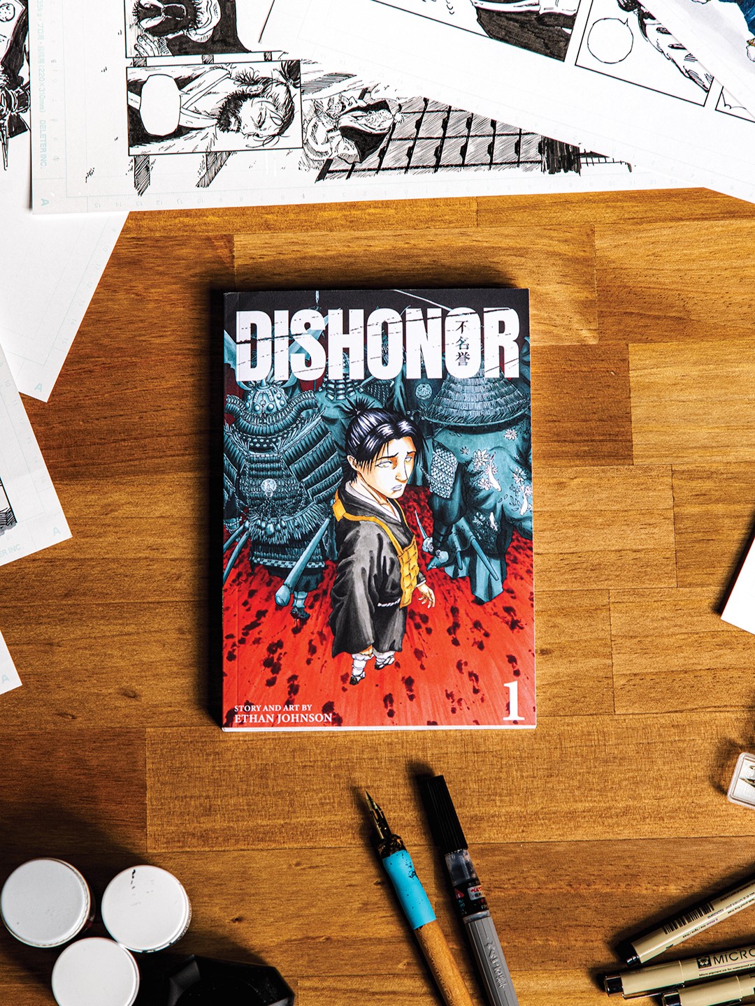 Dishonor is Ethan Johnson’s first self-published manga.