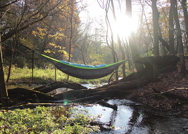 The Superior Hammock is built to be as comfortable as a camp mattress and sleeping bag. 