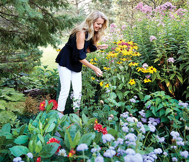 Lisa Montpetit Brabbit in her garden