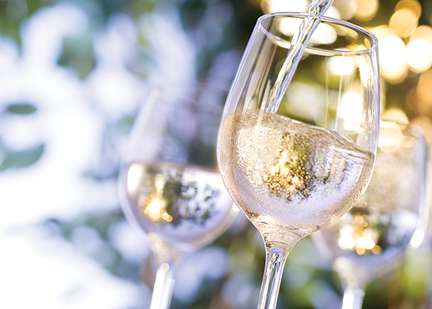 Glass of Riesling