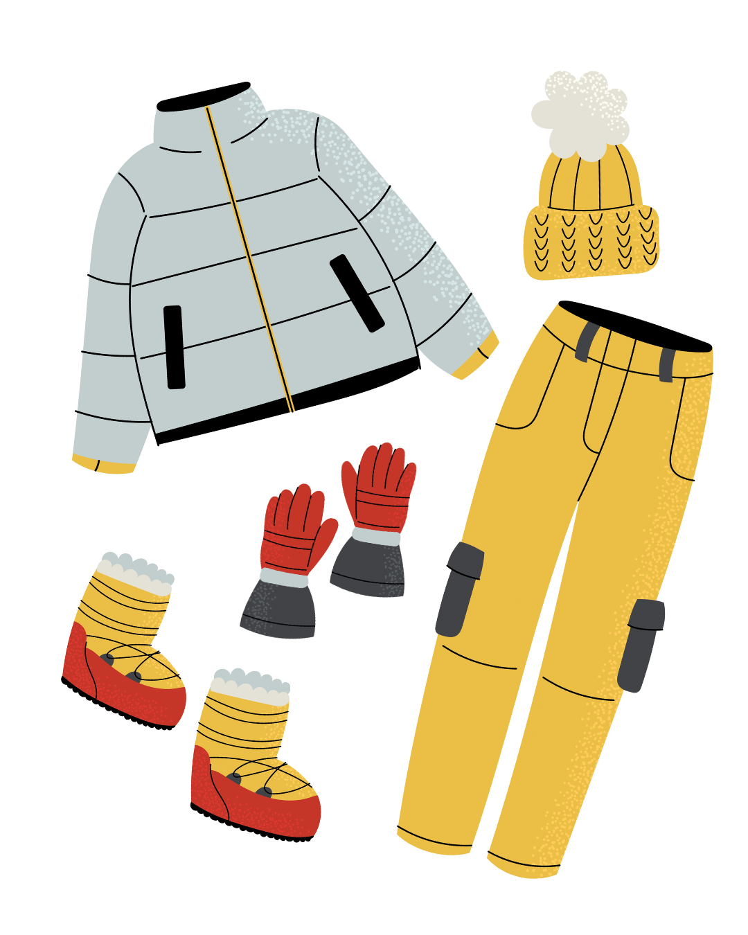 Winter Clothes Illustration