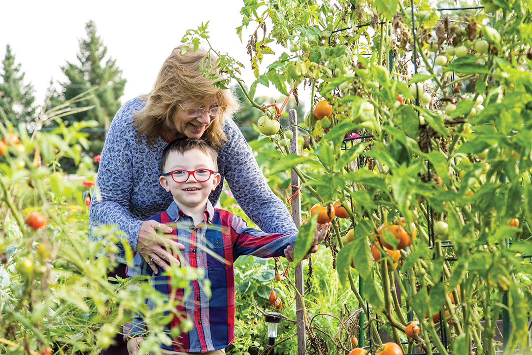 Along with classes and youth programs at Cimarron Community Farm, local families have another opportunity to dig in. Michele Roth and her grandson, Kash, (bottom right) are one of 14 Cimarron Park families with a free garden plot at the farm. Last year was Roth’s first time gardening, and she and Kash enjoyed visiting the plot daily to weed, water and watch their food grow.