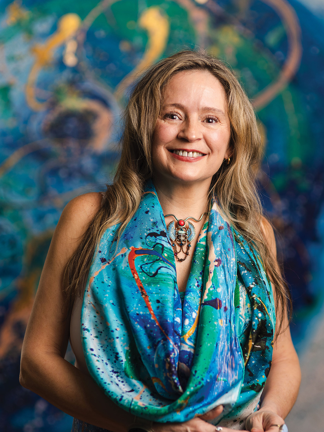 Carolina Nuñez Bussolini also creates wearable art, including scarves that have been sold at the Minneapolis Institute of Art as well as local galleries and shops around the Metro.