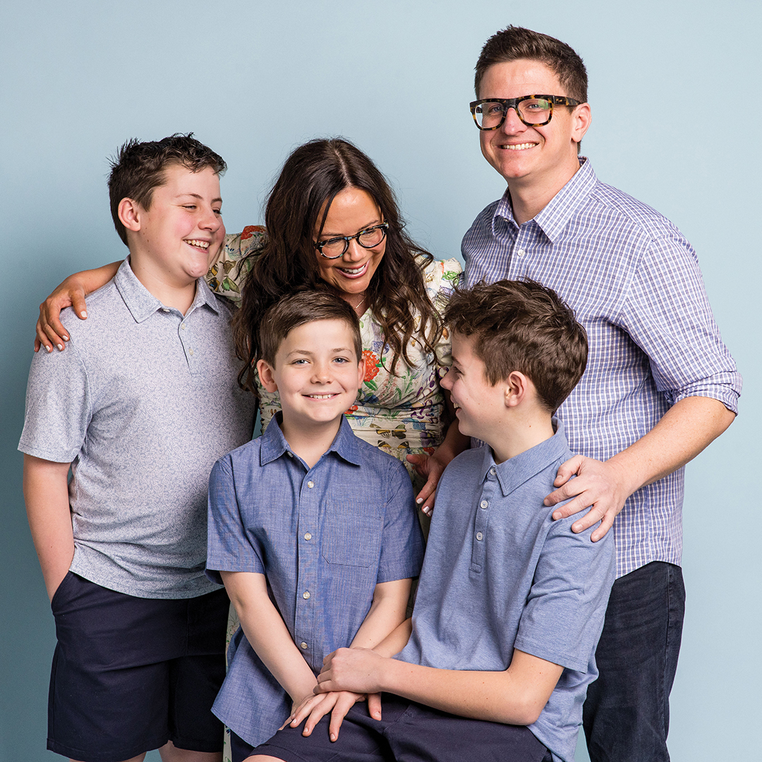 Kari Kull-Heng and Dave Heng and their sons, Ollie, Wendel and Graham, enjoy spending time together as a family while working on their business, Jolly Ollie’s Flower & Produce Stand.