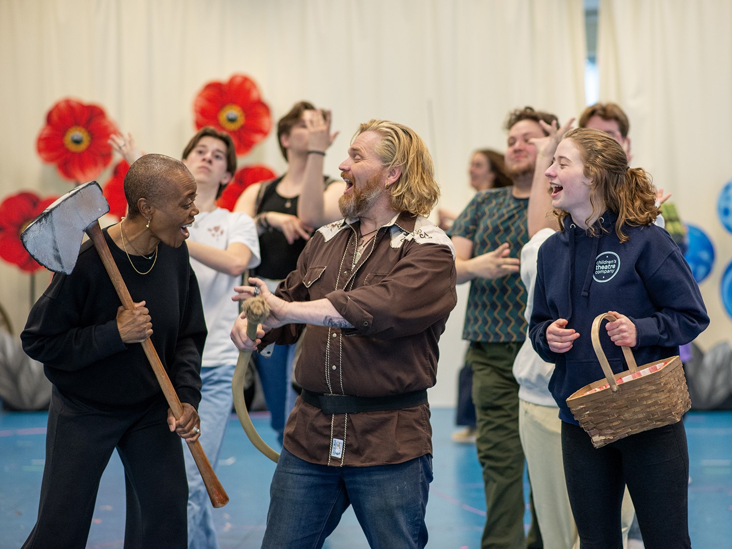 The Children’s Theatre cast of The Wizard of Oz rehearsing