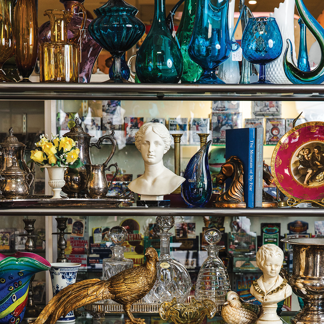 At Nostalgia Vintage & Things, LLC, customers can peruse a variety of items such as antiques (items that are 100 years or older) and vintage pieces (which are 25 years or older).