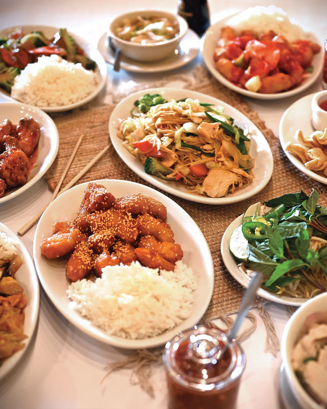 Traditional Vietnamese and Chinese cuisine is at the forefront of Duc’s Restaurant. Familiar favorites include Chicken Wonton Soup, Sweet and Sour Chicken, Sesame Chicken, Chicken Lo Mein, Hot Spicy Wings, and Beef and Broccoli.