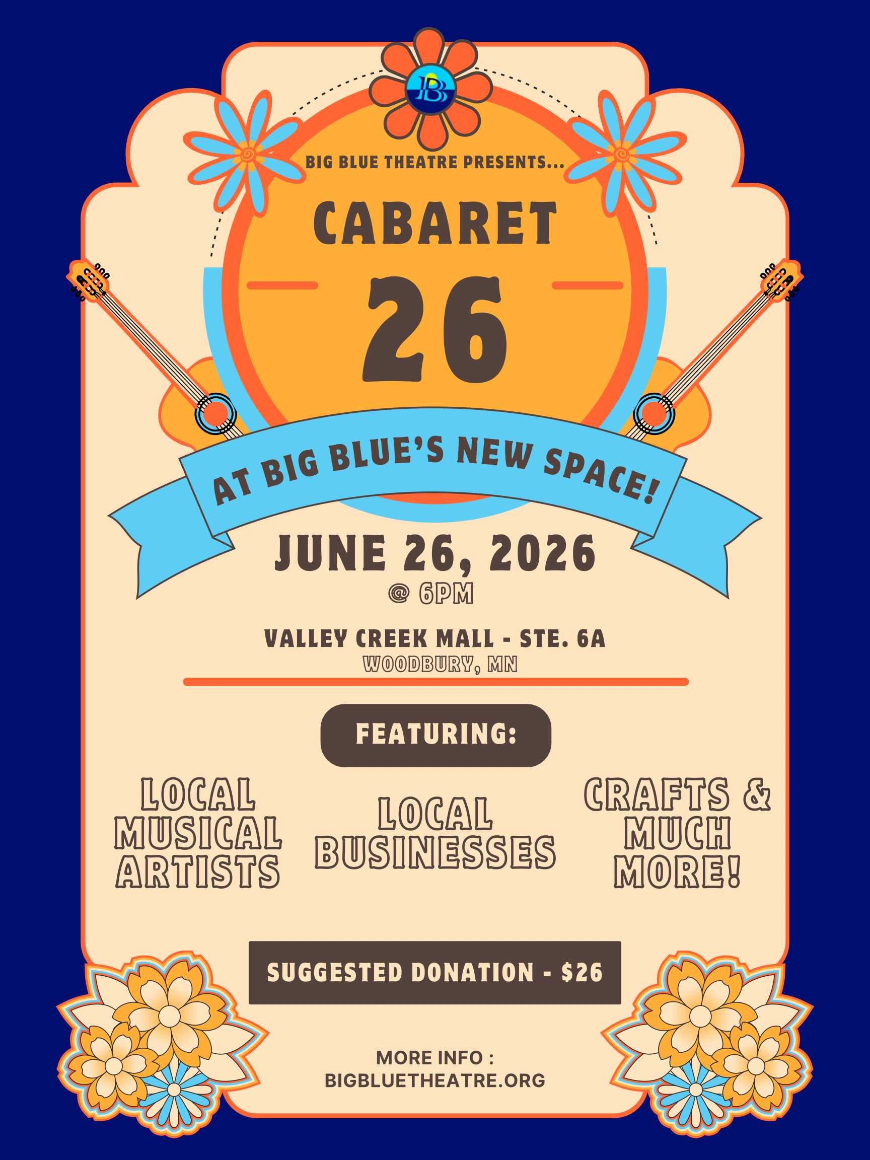 Cabaret 26 Big Blue Theatre Event Poster
