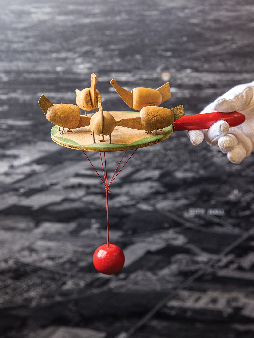 Thousands of items are being discovered and documented, including this traditional Swedish wooden mechanical toy known as a dancing bird balancing toy. Items like this have been produced in Sweden and other parts of Europe since the early 20th century, and are often sold as souvenirs or used in education to teach physics.