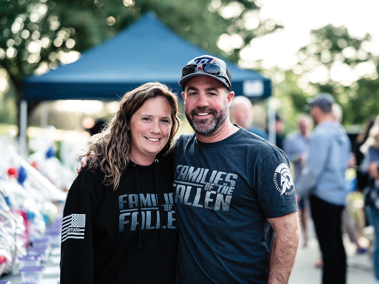 Kristin and Tim Thrush, the president of the Minnesota chapter of Families of the Fallen.