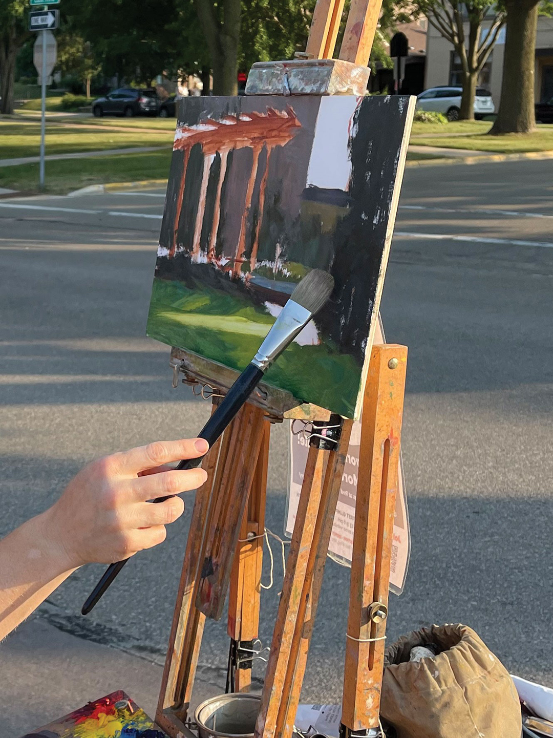 Naomi Tiry Salgado practices the art of en plein air.