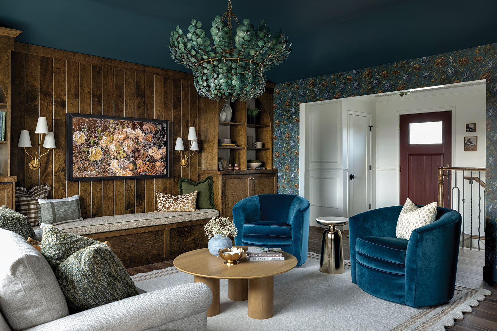 Twigg + Lu dark, moody living room