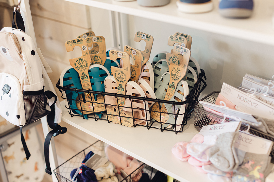Eco-friendly, practical and stylish—these three words can be used to describe Boatilus. The children’s water shoes made by seventh-generation shoemakers are created out of recycled plastic and oyster shells.